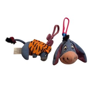 Vtg Eeyore Clip On Plushies